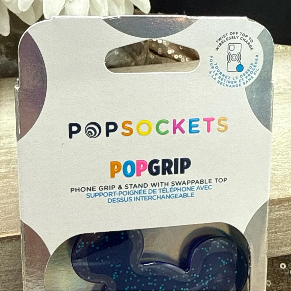 Disney Mickey Mouse PopSockets PopGrip Navy Glitter